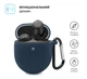 Силиконовый чехол для наушников Google Pixel Buds Pro, Hang Case, синий, ультратонкий защитный кейс толщиной 2 мм, защита от царапин, пыли и ударов, компактный, с карабином для крепления, ArmorStandart (ARM75404) - изображение 2