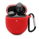 Силиконовый чехол для наушников Google Pixel Buds Pro, Hang Case, красный, ультратонкий защитный кейс толщиной 2 мм, защита от царапин, пыли и ударов, компактный, с карабином для крепления, ArmorStandart (ARM75405) - изображение 1