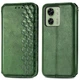 Чехол Deexe Rhombus Wallet для Motorola Edge 40 - Green - изображение 1