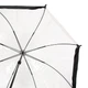 Жіноча парасолька-тростина прозора Fulton Birdcage-1 L041 Black White (Чорний білий) - зображення 6