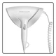 Фен Profi Care PC-HT 3044 Cool Shot, 1800 Вт, настінний, 2 швидкості, 2 режими температури, холодне повітря, білий - изображение 7