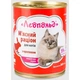 Леопольд Мясной рацион с кроликом для кошек, металлическая банка 360 г - изображение 1