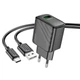 Мережевий зарядний пристрій Hoco CS21A Rich single port charger Type-C cable 18W Black - изображение 2