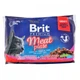 Упаковка влажных кормов для кошек "Мясная тарелка" Brit Premium Cat MEAT PLATE 4 шт*100 г - изображение 1
