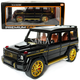 Машинка металева Mercedes-Benz G63 AMG Гелінтваген мерседес чорний 1:24 світло, інерція, відчиняються двері, багажник, капот, 22*8*9,5см (AP-1834) - зображення 1