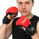 Перчатки для смешанных единоборств Zelart Fight 4612 размер S Red-Black - изображение 5
