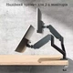 Настільний кріплення для двох моніторів стійка кронштейн 13"-32" VESA 75x75 100x100 Vothoon CH-047 - зображення 6