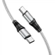 Кабель HOCO X50 Type-C to Type-C Exquisito 100W charging data cable(L=2M) Gray (6931474734419) - изображение 2