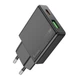 Мережевий зарядний пристрій Hoco N38, USB, Type-C, QC, PD 20W, чорний - зображення 3