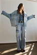 Утепленная джинсовая куртка оверсайз Zara 8197/290 M-L - изображение 2