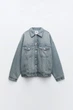Утепленная джинсовая куртка оверсайз Zara 8197/290 M-L - изображение 8