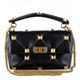 Жіноча шкіряна сумочка Valentino Garavani Roman Stud великого розміру (20x30x12 cm) чорна WW2B0I60BSF_0NO - зображення 1