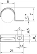 Скоба-держатель Ø8 однолапковая оцинкованная [1003089] OBO bettermann - изображение 2