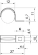 Скоба-держатель Ø12 однолапковая оцинкованная [1003127] OBO bettermann - изображение 2