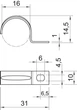 Скоба-держатель Ø16 однолапковая оцинкованная [1003178] OBO bettermann - изображение 2