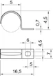 Скоба-держатель Ø5 однолапковая оцинкованная [1003054] OBO bettermann - изображение 2