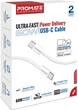 Кабель Promate EcoLine-CC200 USB-C to USB-C 60W Power Delivery 2 м White (ecoline-cc200.white) - изображение 7