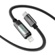 Кабель для зарядки та обміну даними USB YOKI YK-DI88 DISPLAY Series Type-C to Lightning 30W (3A/10V) 1.2m Чорний - зображення 4