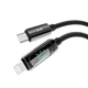 Кабель для зарядки та обміну даними USB YOKI YK-DI88 DISPLAY Series Type-C to Lightning 30W (3A/10V) 1.2m Чорний - зображення 8