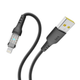 Кабель для зарядки и обмена данными USB YOKI YK-CY23 CYBER Series USB/Lightning 12W (2.4A/5V) 1.2m Черный - изображение 6