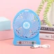 Вентилятор портативный настольный мини на аккумуляторе + USB Mini Fan 14х10х4 см Голубой - изображение 1