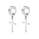 Бижутерия серьги-клипсы-каффы из медицинской стали Cross EH041-01 Silver 441 - изображение 1