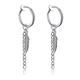 Бижутерия серьги-клипсы-каффы из медицинской стали Feather EH029-02 Silver 442 - изображение 1