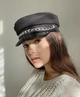 Кепи кашемировая женская с цепью D.Hats цвет черный - изображение 1