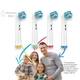 Насадки для электрической зубной щетки Oral B Braun на зубную щетку орал би браун Dental Man EB50 X Cross Cleaning сменные средняя жесткость универсальные насадка средней жесткости набор 4 шт для зубов десен и межзубных промежутков для орал б - изображение 5