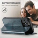 Чехол-книжка Suteni Magsafe Leather Case для Apple iPhone 15 Blue - изображение 8