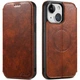 Чехол-книжка Suteni Magsafe Leather Case для Apple iPhone 15 Brown - изображение 1