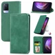 Чехол-книжка Skin Feel Leather Wallet для Vivo V21 Green - изображение 1