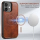 Чехол-книжка Suteni Magsafe Leather Case для Apple iPhone 12 Brown - изображение 6