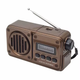 Радиоприемник FM с солнечной панелью Golon RX-BT499VS USB Brown - изображение 1
