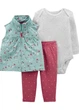 Комплект (жилет+боді+штани) Carters (84410) 69-72 см 9 міс Різнобарвний - зображення 1