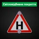 Табличка Учебная на присосках светящаяся Знак Н на стекло авто светоотражающий - изображение 1
