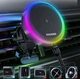 Магнитный держатель для телефона с беспроводной зарядкой Essager RGB Magnetic Car (ACPH004) - изображение 7
