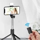 Монопод трипод бездротова Bluetooth селфі палка Selfie Stick R1S рожева - изображение 4