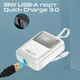УМБ Promate PowerPod-10 10000 mAh USB-C/USB-А порт, USB-C кабель (powerpod-10.white) - изображение 5