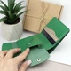 Кошелек женский кожаный маленький на кнопке Handycover HC0062 зеленый - изображение 6