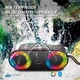 Бездротова портативна Bluetooth колонка акустика з LED підсвічуванням BKK K215 |BT5.2, TWS, AUX/TF/USB/FM, 2*5W| Чорний - зображення 8