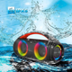 Портативная беспроводная колонка Bluetooth акустика с LED подсветкой BKK B63 Waterproof BoomBox IPX5 |BT5.3, TWS, AUX/TF/USB/FM, 2x30W | Черный - изображение 2