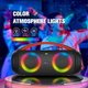 Портативная беспроводная колонка Bluetooth акустика с LED подсветкой BKK B63 Waterproof BoomBox IPX5 |BT5.3, TWS, AUX/TF/USB/FM, 2x30W | Черный - изображение 7