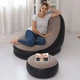 Надувний диван-крісло з пуфиком для ніг Air Sofa, Коричневий - зображення 7