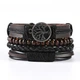 Браслет кожаный Дерево Жизни многослойный Black-Brown - изображение 1