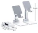 Складна підставка-тримач для смартфону Folding desktop phone stand чорна - зображення 8