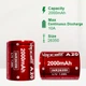 Аккумулятор 26350 литий-ионный (Li-Ion) Vapcell INR26350 A20, 2000mAh, 10A, 4.2/3.6/2.5V, Red - изображение 4