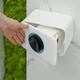 Держатель для туалетной бумаги клеящийся MBM HOME с отверстием для аромассаше BP-41 WHITE/GRAY бело-серый - изображение 2