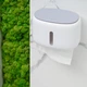 Держатель для туалетной бумаги клеящийся MBM HOME BP-43 WHITE/GRAY бело-серый - изображение 8
