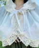 Накидка-палантин для храма Family Tradition шифон с кружевом молочный Молоко с пенкой - изображение 6